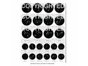 Nunn Design Transfer Sheet Circle with Astrology Sign 1 2 Sheet Black and White