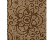 Lillypilly Designs Patterned Ultrasuede Abstract Floral 4x8.5 1 Pc Camel