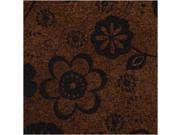 Lillypilly Designs Patterned Ultrasuede Floral Motif 4x8.5 1 Pc Brownstone