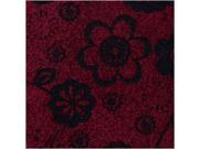 Lillypilly Designs Patterned Ultrasuede Floral Motif 4x8.5 1 Pc Bordeaux