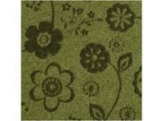 Lillypilly Designs Patterned Ultrasuede Floral Motif 4x8.5 1 Pc Fern