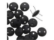 CzechMates Glass 2-Hole Round Flat Lentil Beads 6mm - Matte Jet (1 Strand) CzechMates Glass 2-Hole Round Flat Lentil Beads 6mm - Matte Jet (1 Strand)
