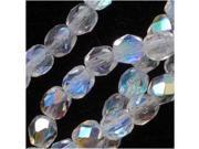 Czech Fire Polished Glass Beads 4mm Round 'Crystal AB' (50) Czech Fire Polished Glass Beads 4mm Round 'Crystal AB' (50)