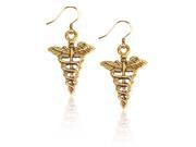 Medical Symbol Charm Earrings in Gold