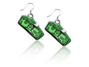 Money Clip with Money Charm Earrings in Silver