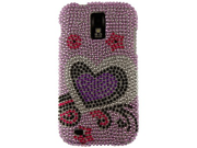 Hard Plastic Snap On Two piece Phone Protector Case Cover Shell with Cool Stylish Purple Love Diamond Design for Samsung Galaxy S II T Mobile