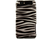 Snap On Plastic Design Phone Protector Case Cover Silver Zebra For Motorola Droid RAZR