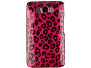 One Piece Plastic Phone Design Cover Case Hot Pink and Black Leopard For T Mobile HTC HD2