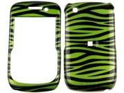 Durable Plastic Design Phone Case Cover Green and Black Zebra For BlackBerry Curve Series
