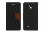 Diary Black Brown Faux Leather with TPU Phone Protector Case for Samsung Galaxy S4