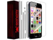 Skinomi Carbon Fiber Silver Skin Clear Screen Protector for Apple iPhone 5S