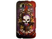 Hard Plastic Snap On Two Piece Phone Protector Case Cover with Cool Stylish Rubber Coated Image Lion Skull Design for HTC Sensation