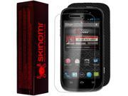 Skinomi Carbon Fiber Black Phone Skin Screen Protector Cover for ZTE Awe