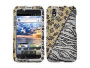 Hard Plastic Diamante Leopard Zebra Phone Protector for LG Marquee LS855