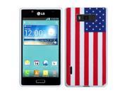 U.S. National Flag Design TPU Plastic Gummy Skin Phone Case for LG Splendor Venice US730