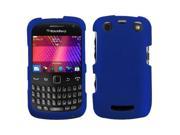 Rubber Coated Plastic Phone Case Cover Titanium Dark Blue for BlackBerry Curve 9370 9350 9360