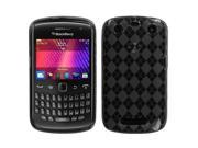 TPU Flexible Plastic Smoke Argyle Phone Protector Cover for BlackBerry Curve 9370 9350 9360