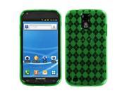 TPU Flexible Plastic Dark Green Argyle Phone Protector Cover for Samsung Galaxy S II T Mobile