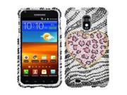 Hard Plastic Diamante Playful Leopard Phone Protector for Samsung Galaxy S II 4G R760 US Cellular Epic 4G Touch D710 Sprint