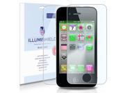 Apple iPhone 4 Screen Protector Verizon [2 Pack] iLLumiShield HD Blue Light UV Filter Premium Clear Film Anti Fingerprint Anti Bubble Shield Lifet