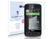 LG Optimus Q Screen Protector [2 Pack] iLLumiShield HD Blue Light UV Filter Premium Clear Film Anti Fingerprint Anti Bubble Shield Lifetime Warrant