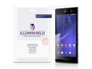 Sony Xperia C3 Screen Protector [3 Pack] iLLumiShield Japanese Ultra Clear HD Film with Anti Bubble and Anti Fingerprint High Quality Invisible Shield Li