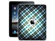 One Piece Plastic Design Tablet Case Cover Blue Plaid For Apple iPad