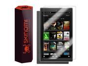 Skinomi® TechSkin Amazon Fire Screen Protector 7 [2015] Brushed Steel Full Body Skin w Lifetime Replacement Front Back Wrap Clear Film Ultra HD An