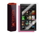 Skinomi® TechSkin Amazon Fire Screen Protector 7 [2015] Pink Carbon Fiber Full Body Skin w Lifetime Replacement Front Back Wrap Clear Film Ultra HD