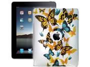 Reinforced Plastic Tablet Design Cover Case Butterfly For Apple iPad