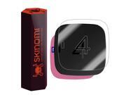 Skinomi® TechSkin Roku 4 Pink Carbon Fiber Full Body Skin with Free Lifetime Replacement Front Back Wrap Clear Film Ultra HD and Anti Bubble Invisible S
