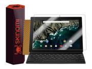 Skinomi® TechSkin Google Pixel C Screen Protector 10.2 Gold Carbon Fiber Full Body Skin with Free Lifetime Replacement Front Back Wrap Clear Film Ult