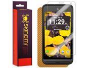Skinomi® TechSkin Kyocera DuraForce XD Screen Protector Gold Carbon Fiber Full Body Skin with Free Lifetime Replacement Front Back Wrap Clear Film Ult