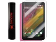 Skinomi® TechSkin HP 10 G2 Tablet 2301 Screen Protector Pink Carbon Fiber Full Body Skin with Free Lifetime Replacement Front Back Wrap Clear Film Ult