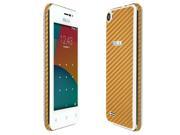 Skinomi® TechSkin BLU Neo Energy Mini Screen Protector Gold Carbon Fiber Full Body Skin with Free Lifetime Replacement Front Back Wrap Clear Film Ultr