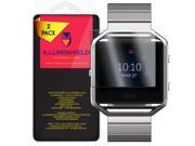 Fitbit Blaze Screen Protector [2 Pack] iLLumiShield HD Clear Tempered Ballistic Glass Screen Protector for Fitbit Blaze 9H Hardness Anti Bubble Shield
