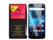 Moto Z Droid Screen Protector [2 Pack] iLLumiShield HD Clear Tempered Ballistic Glass Screen Protector for Moto Z Droid Verizon Droid Edition 9H Hardness Ant