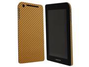 Skinomi Carbon Fiber Gold Tablet Skin Screen Protector Cover for Monster M7 7