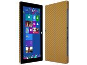 Skinomi Carbon Fiber Gold Tablet Skin Screen Protector for Microsoft Surface 2