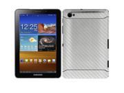 Skinomi Carbon Fiber Silver Skin Cover Screen Guard for Samsung Galaxy Tab 7.7