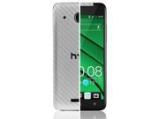 Skinomi Carbon Fiber Silver Skin Cover Clear Screen Protector for HTC Droid DNA