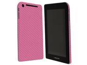 Skinomi Carbon Fiber Pink Tablet Skin Clear Screen Protector for Monster M7 7