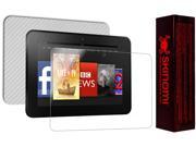 Skinomi Carbon Fiber Silver Clear Screen Protector for Amazon Kindle Fire HDX 7