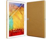 Skinomi Carbon Fiber Gold Skin Screen Protector for Samsung Galaxy Note 10 2014