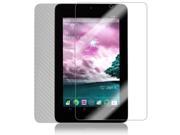 Skinomi Carbon Fiber Silver Tablet Skin Screen Guard for Asus MeMo Pad ME172V