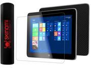 Skinomi Carbon Fiber Black Tablet Skin Screen Protector Cover for HP Omni 10