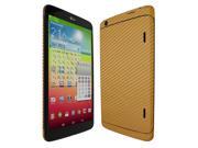 Skinomi Carbon Fiber Gold Tablet Skin Screen Protector Cover for LG G Pad 8.3 NOT FOR VERIZON