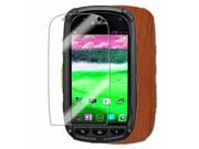 Skinomi TechSkin Light Wood Phone Skin Screen Protector Cover for Kyocera Torque