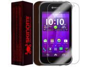 Skinomi Phone Skin Dark Wood Cover Clear Screen Protector for Kyocera Hydro XTRM
