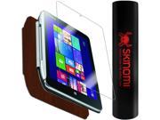 Skinomi Tablet Skin Dark Wood Cover Clear Screen Protector for Lenovo Miix2 8